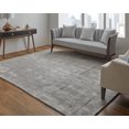 thumbnail image 2 of Feizy Eastfield Modern Abstract, Gray/Ivory, 1'6" x 1'6" Swatch Sheen Handmade Casual Distressed Design Carpet for Living Dining Bed Room, 2 of 8