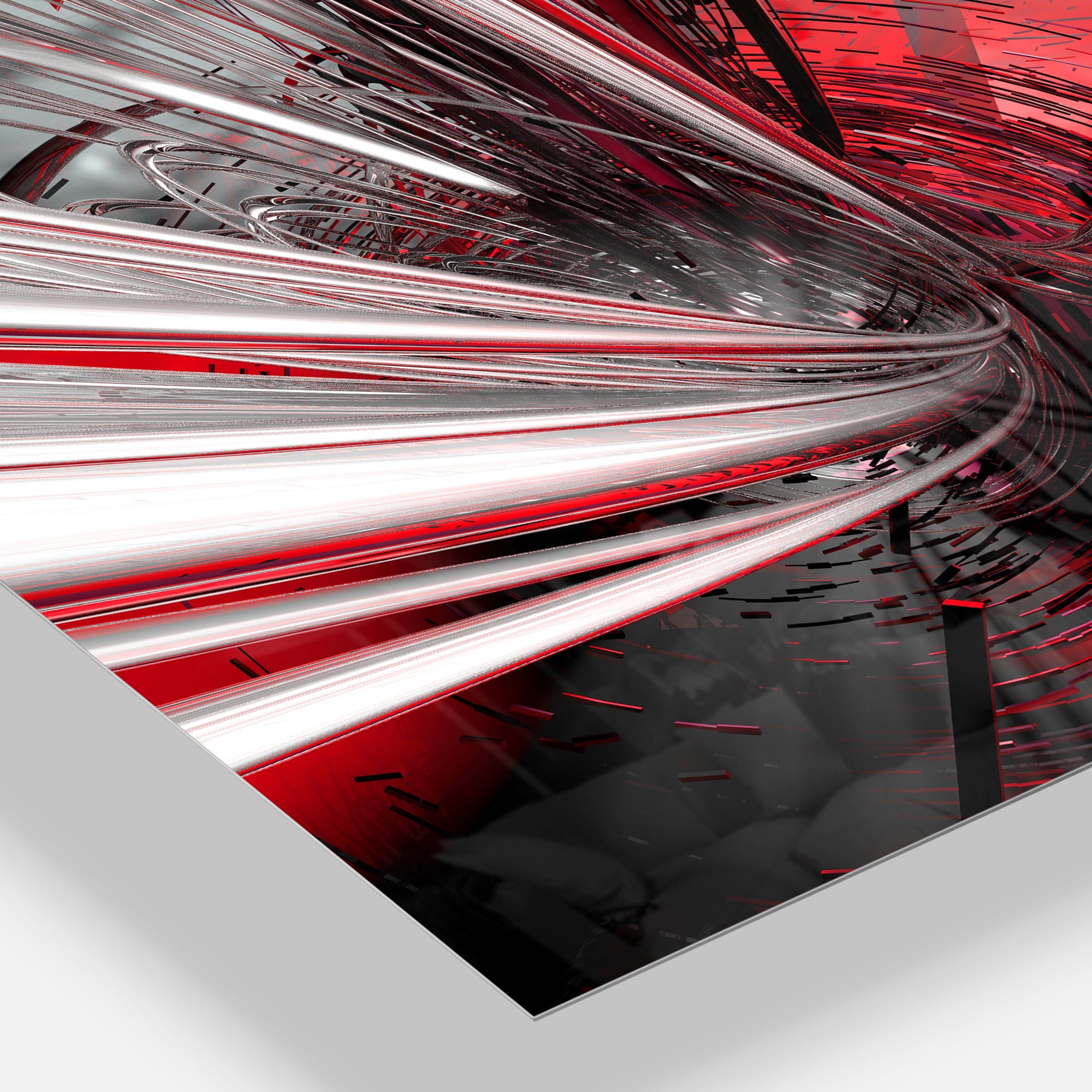 Designart 'Fractal 3D Deep into Middle ' Abstract Metal Wall Art