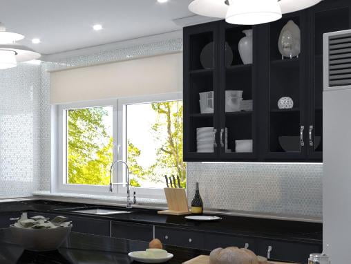 Polka Pixel Gray 1-in. Vintage Penny Round Glass, Ceramic & Natural Stone Mosaic Wall and Floor Tile