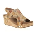 thumbnail image 2 of Corkys Womens Carley Floral Studded Slingback Wedge  Casual Shoes, 2 of 5