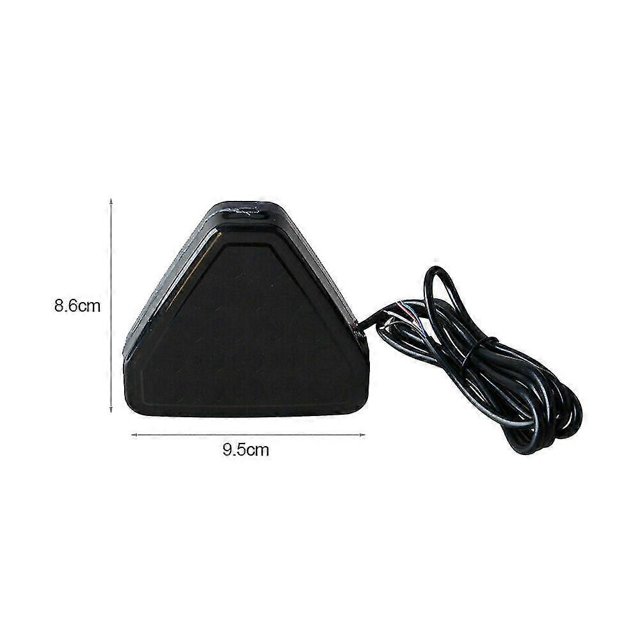 Universal F1 Style Triangle 12 LED Rear Stop Tail 3rd Brake Strobe Light Black Car Rear Fog Light Brake Tail Light 12V