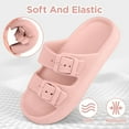 thumbnail image 5 of Nsw Kids Cloud Slides Girls Boys Double Buckle Slip On Sandals Youth Adjustable Flip Flops Summer Soft Pillow Slippers Flat Beach Pool Shower Shoes, 5 of 9
