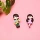 thumbnail image 4 of Lindo juego de figuras de pareja: decoración de jardín, hogar, artesanía en miniatura, adorno de guitarra., 4 of 8