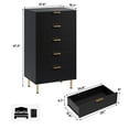 thumbnail image 2 of Kselythan Fluted 5 Drawer Dresser, 48inch Tall Modern Chest of Drawers with Deep Drawers and Wide Top, Wooden Dresser Organizer for Bedroom，Living Room, Hallway, Kids Room, 2 of 8