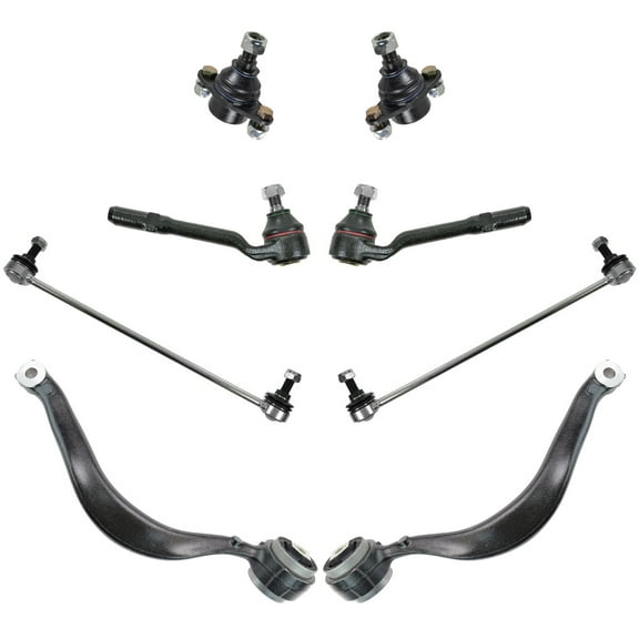TRQ 8 Piece Kit Control Arm Ball Joint Tie Rod Sway Bar Link LH RH for BMX X5 PSA59679