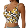 thumbnail image 2 of Vsdgher Snake And Rose Print Women Sleeveless Athletic Tank Top Built-in Bra Camisole Sports Vest for Yoga Running Fitness Exercise with Removable Pads, 2 of 8