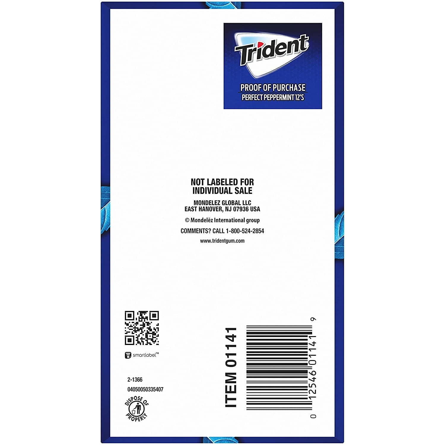 Trident Value Pack Perfect Peppermint, Count 12 (14Pcs) X 2 (Package Quantity 2) Gum - (Buy Bulk at a Wholesale Price)