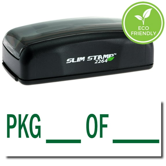 Large Pre-Inked Pkg ___ Of ____ Stamp with Red Ink