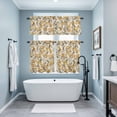 thumbnail image 3 of Vintage Orange Flower Kitchen Curtains Sets for Windows 24 Inch Length, Farmhouse Botanical Floral Retro Rod Pocket Window Treatments Tier Curtains and Valances Set for Bedroom/Bathroom, 3 of 8