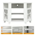 thumbnail image 5 of Heynemo Corner TV Stand with Adjustable Shelves and Acrylic Doors, TV Cabinet for Living Room, Bedroom, 5 of 9