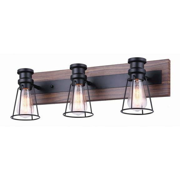 IVL752A03BKW Canarm Inc Blake - 3 Light Bath Vanity-8 Inches Tall and 6.75 Inches Wide