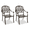 Antique Bronze_w/O Cushion, variant on Tcbosik 2 Pack Stackable Chairs with Cushion, Cast Aluminum Dining Chair, Bistro Armchair for Poolside, Backyard, Balcony, Antique Bronze