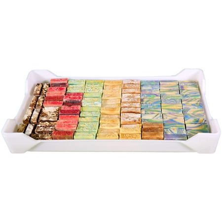 Drying Tray Stackable each tray can hold up to 40 lbs of product (approx 100 bars of soap) NSF Food Grade able to withstand 180F sanitizing rinse