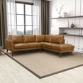 thumbnail image 5 of Ashcroft Furniture SEC00400406 Benson Leather Sectional Right Facing Chaise Sofa, Tan, 5 of 6