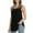 Black, variant on Women Summer Tops Summer Womens Sleeveless Crew Neck Floral Printed Tank Tops Loose Flowy Cute Tunic Pleated Vest Bulk Women Dare Top Christmas Top Merry Fitness Camisole Long Long Womens L