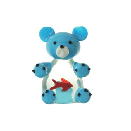Hand Blown Glass Mini Ornaments Home Decor Accessories and Living Room Figurines Gifts,Little Bear