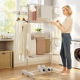 thumbnail image 2 of HOMCOM Séchoir à Vêtements à 4 Niveaux avec Ailes Latérales et Roulettes pour Intérieur Extérieur, 2 of 10