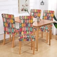 thumbnail image 2 of Yayeee 2 Pack Dining Chair Covers Stretch Parson Chairs Slipcovers Seat Protector, Beige Jar, 2 of 6