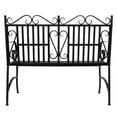 Patio Benches, Metal Outdoor Chair Bench with Backs, Outdoor Loveseat for Patio, Garden, Park