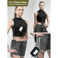 thumbnail image 3 of Cysiyu Clip and Go Strap for Phone with Wallet Crossbody Phone Lanyard Adjustable and Detachable RFID Wristlet Wallet with ID Window and Zipper,Black, 3 of 9