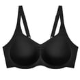 thumbnail image 5 of CucumberDay Women's Wireless Bras for Big Bust Full Coverage U-Back Soft Support T-Shirt Bra Wide Side Wings,(Black,3XL), 5 of 8