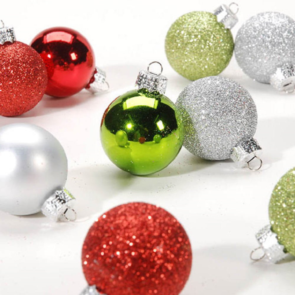 24pcs Set Diameter 3.45 inches/8cm Barrel Plating Shatterproof Christmas Tree Decoration Balls Ornaments for Merry Christmas Home Wedding Party Decor Red