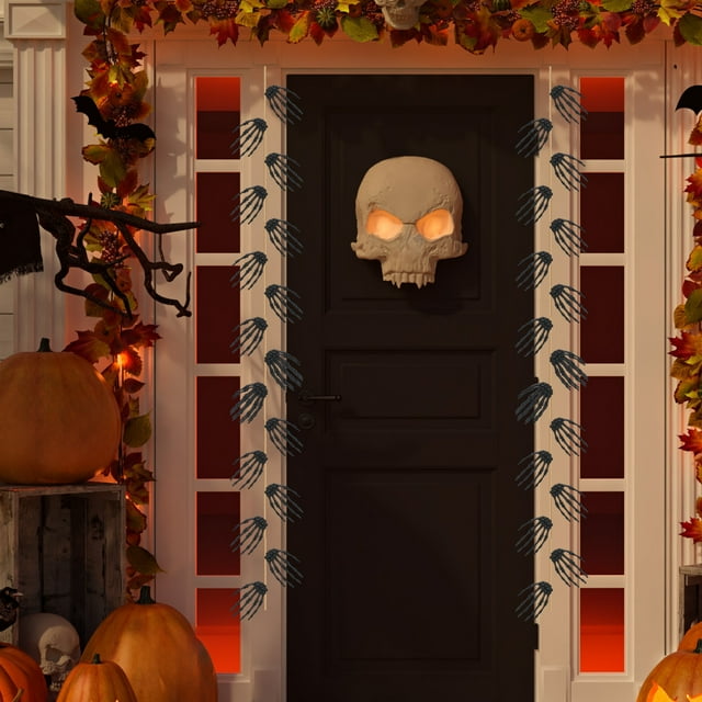 Produits de Vacances Rideaux d'Halloween Porte Pendentif Crâne Palmier Scène d'Horreur Accessoires