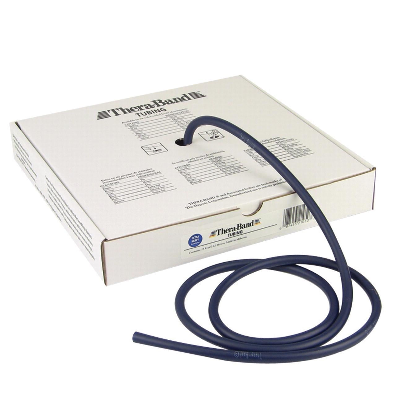 THERABAND Latex Resistance Tubing, Blue, Extra Heavy Level 4, 25 ft Roll, Professional Grade for Upper and Lower Body Workouts, Cut-to-Length, Color-Coded Resistance Levels