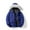 Blue, variant on hoksml Men's Casual Puffer Jacket with Fur-Lined Hood Solid Color Zip-Front Winter Coat for Everyday Warmth