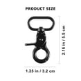 thumbnail image 2 of FOLOYORI 5Pcs Metal Trigger Hook Swivel Clasps Clip Zinc Alloy Oxide Coating 360 Degree Rotation Fabric Accessories, 2 of 8