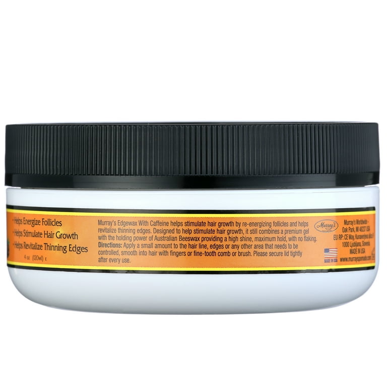 Murray's Caffeine Edgewax Gel, 4oz., Stimulate Hair Growth, Shine