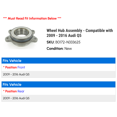 thumbnail image 2 of Wheel Hub Assembly - Compatible with 2009 - 2016 Audi Q5 2010 2011 2012 2013 2014 2015, 2 of 2