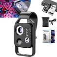 thumbnail image 1 of Xihbxyly Microscopio Nanozoom, Lente de Aumento de 200X, Luz Led con Clip, Compatibilidad Universal con Teléfonos Inteligentes, Captura de Detalles En Hd, Minimicroscopio Portátil, Tasación de Joyas,, 1 of 7