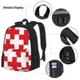 thumbnail image 3 of Pofeuu Red Cross 1 Print Backpack Travel Backpacks With Lunch Bag Pencil Bag Set 3 pcs Set Cartoon Backpack, 3 of 7