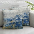 thumbnail image 3 of PRATYUS Blue and Grey Abstract Pillow Covers Modern Navy Gray Throw Pillow Cover Art Artwork Accent Double Sided Printing Couch Cushion Cover or Bed Living Room Chair Outdoor Sofa 18x18in, 3 of 5