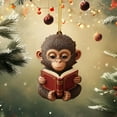 thumbnail image 4 of 2D Acrylic Animal Monkey Charms, Cute Flat Animal Series Pendant for Backpack Keychain Car Rearview Mirror Decor, Lightweight Decorative Ornament for Kids Girls Daily Use, 4 of 6