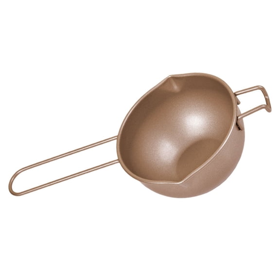 OUNONA 1pc Cheese Boiler Butter Chocolate Melting Pot DIY Steel Melting Pot (Brown)