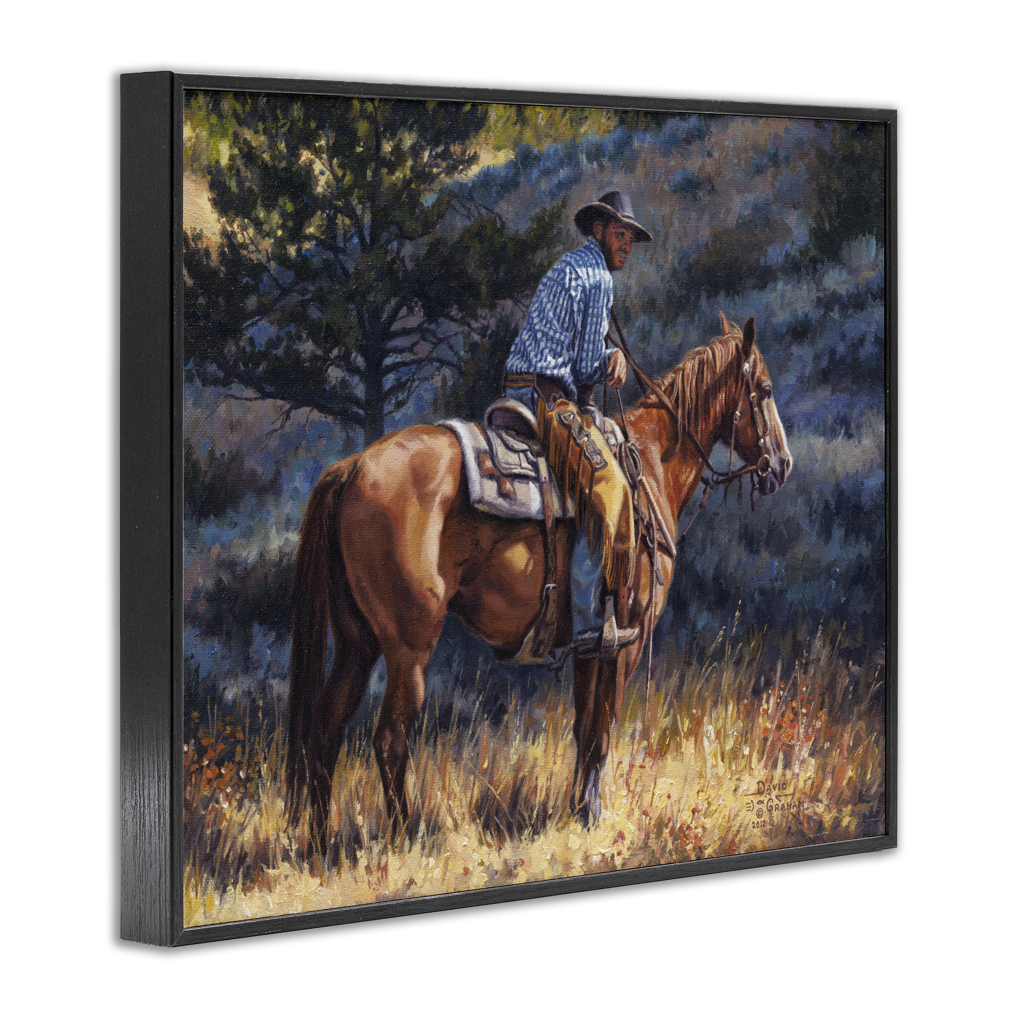 Stupell Industries Early Start Cowboy Animals & Insects Painting Black Framed Art Print Wall Art, 20 x 16
