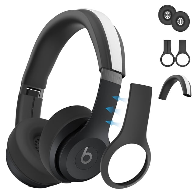 Funda protectora de silicona para auriculares Beats Solo 4, color negro