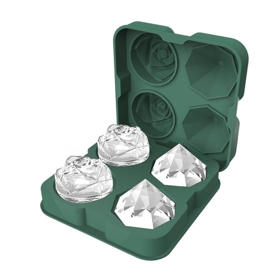 Visland Ice Cube Trays, Silicone Ice Tray Mould with Lids, Reusable Ice Ball Maker, Ice Hockey Ice Cubes Mold for Chilled Drinks Whiskey Cocktail