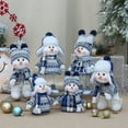 thumbnail image 2 of Eosunjian Christmas Snowman Doll Plush Toy Stuffed Snowman Figurine Xmas Ornaments for Home Decorations Tabletop Centerpieces Fireplace Party, 2 of 13
