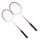 thumbnail image 3 of 2 raquetas de bádminton profesionales con mango cómodo, raqueta de práctica de bádminton para niños y adultos, color rojo, 3 of 14