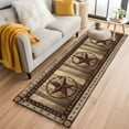thumbnail image 2 of Western Farmhouse Large Area Rugs for Bedroom Living Room, Soft Non Slip Carpet Bedside Rug, Primitive Rustic Country Retro Texas Star Rectangular Floor Cover Kitchen Accent Rug 2'x6' for Office, 2 of 9