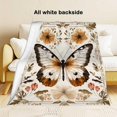 thumbnail image 3 of Manta con temática de mariposas boho, manta novedosa con diseño floral de polillas en color beige, regalo para hombres y mujeres, para todas las estaciones, para decoración del hogar, sala de estar y, 3 of 7