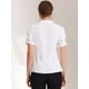 thumbnail image 3 of Blusas de gasa con cuello en V casual de manga corta para mujer con corbata blanco S Allegra K, 3 of 5