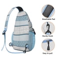 thumbnail image 3 of Geometric Nordic Style Sling Backpack Lightweight Travel Crossbody Bag with Layered Storage for Hiking and Commuting, 3 of 3