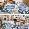 thumbnail image 5 of 2.7'x5' Area Rugs, Nautical Blue Octopus Indoor Outdoor Area Rug for Living Room Bedroom, Coastal Ocean Summer Boat Washable Bathroom Rugs Kitchen Floor Carpet Mats Home Decor Aesthetic, 5 of 8