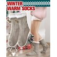 thumbnail image 5 of Womens Slipper Fuzzy Grips Socks Fluffy Winter Warm Thick Thermal Cozy Plush Non Slip Cabin Soft Fleece Socks 1Pairs, 5 of 6