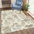 thumbnail image 3 of 1PC Floral Bird Pattern Area Carpet Local Carpet, Lightweight Washable Easy-to-Tidy Carpet Mat Festival Gift, Suitable for Living Room, Bedroom, Dining Room, Bathroom, Kitchen, Room Accessories, 3 of 8