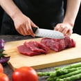 thumbnail image 3 of Mainstays 5" Stainless Steel Santoku Kitchen Knife Black with Sheath, 3 of 10